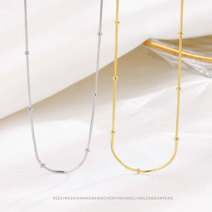 Beads Snake Bone Temperamental Minority High Sense Necklaces