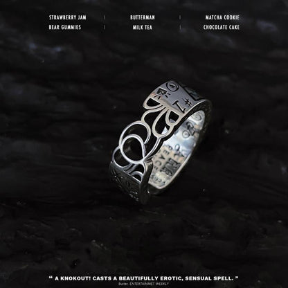 Sier-plated Totem Open Female Light Luxury Minority Rings