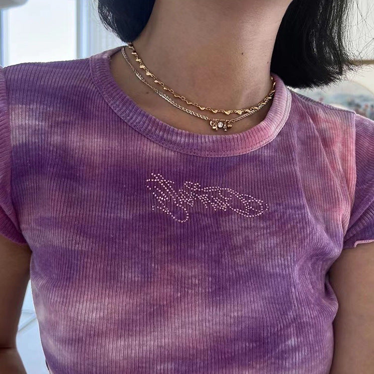 Sier Contrast Color Zircon Tassel Female Necklaces