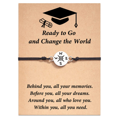 Creative Simple Card Wax Line Stainless Bracelets