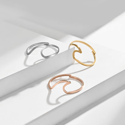 Women's Adjustable Elegant Titanium Steel Rose Gold Rings