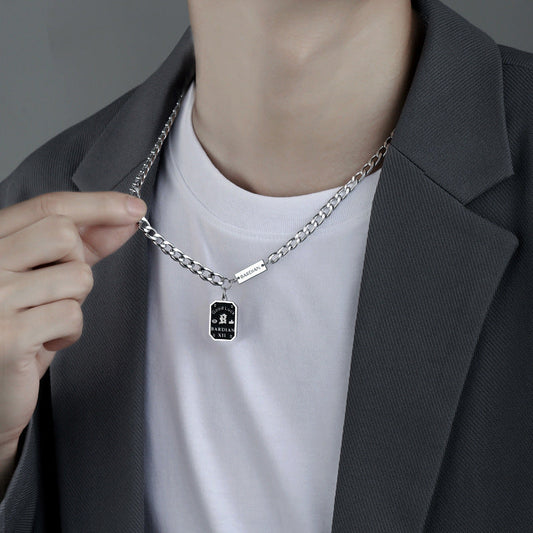 Letter Sterling Sier For Boys Hip Hop Necklaces