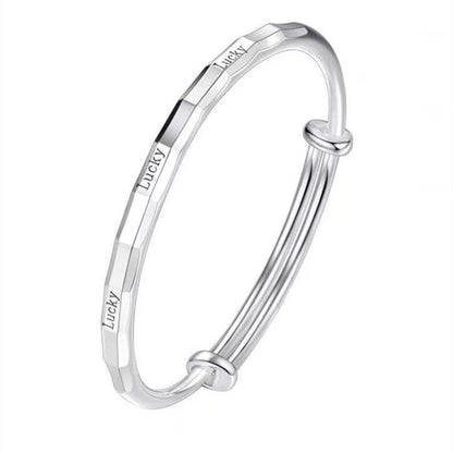 Women's Lucky Sier Solid Push-pull Simple Light Bracelets