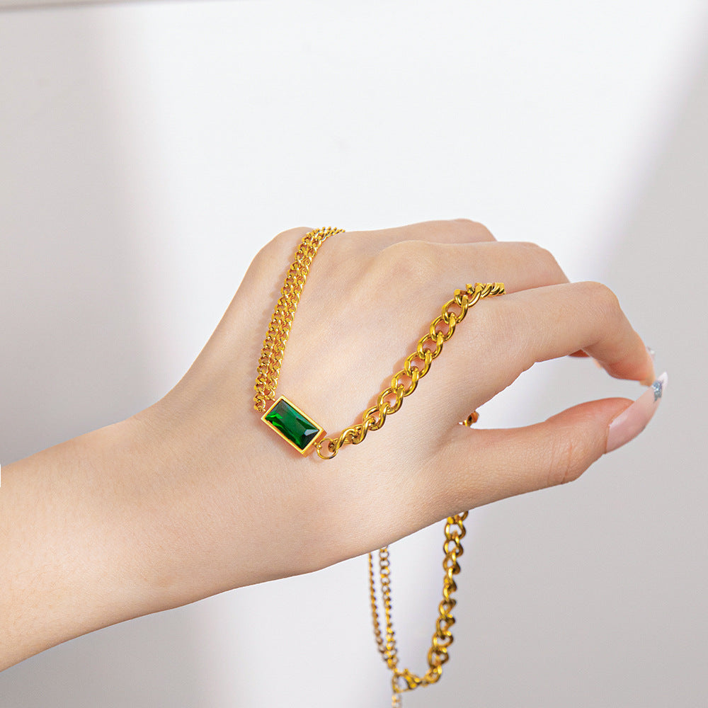 Women's Steel Exquisite Fully Jeweled Loving Heart Necklaces