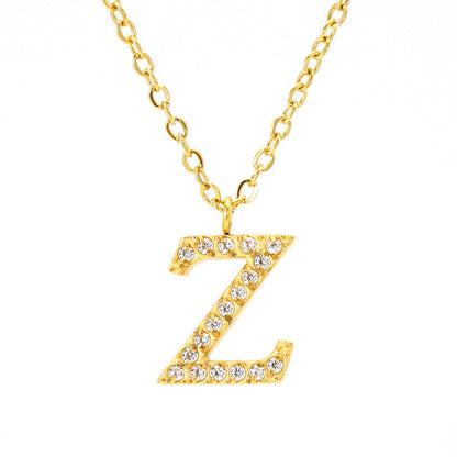 Women's English Letter Pendant High-grade Clavicle Chain Necklaces