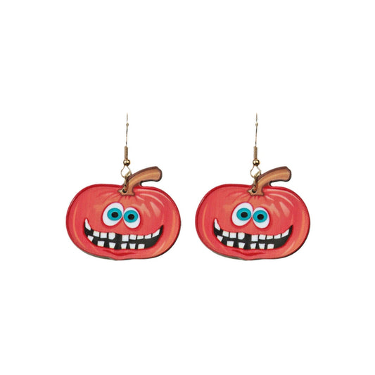 Women's Halloween Cartoon 3d Cute Funny Pumpkin Earrings