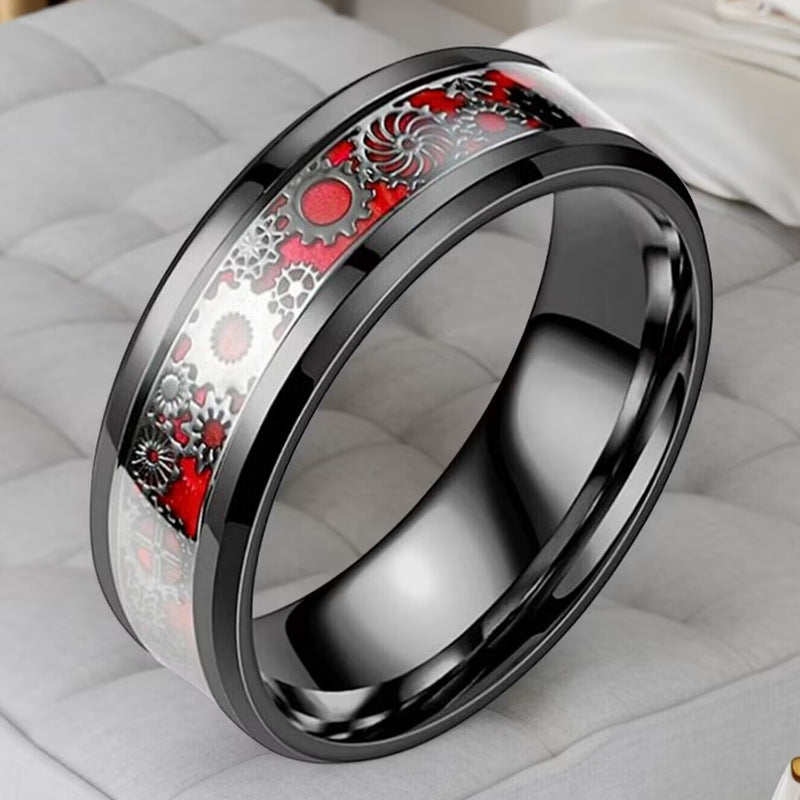Men's Steel Personalized Gear Wheel Fashion Hand Rings