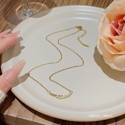 Titanium Steel Female Simple Graceful Pendant Necklaces