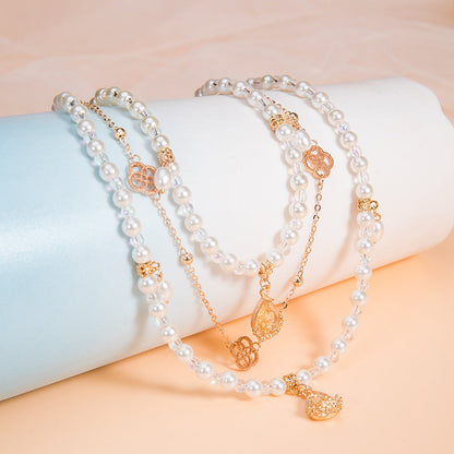 Ancient Style Of Precious Stones Layered Necklaces