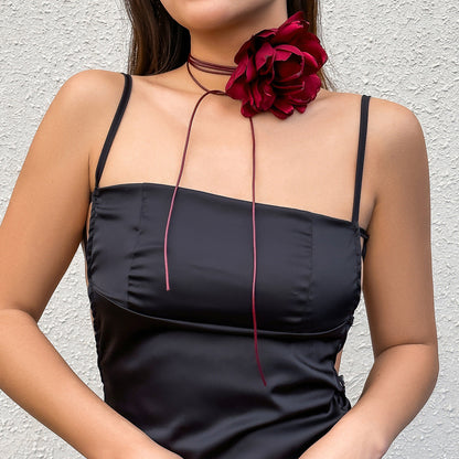 Women's Creative Colorful Pastoral Flowers Simple Winding Necklaces