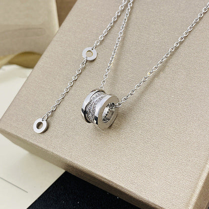 Women's & Men's Ceramic High Version Spring Full Diamond Small Waist Necklaces