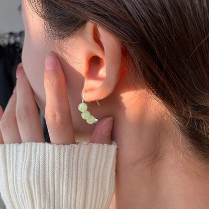 Jade Fairy Simple Vintage Ear High Profile Earrings