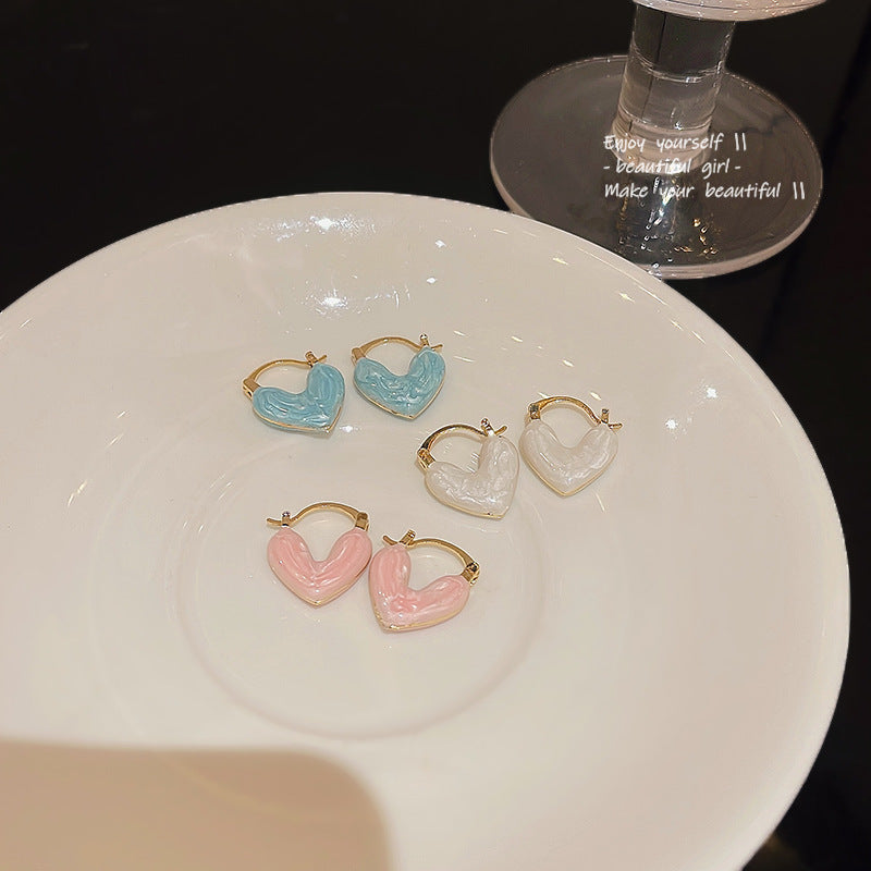 Advanced Design Drip Glazed Love Ear Earrings
