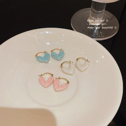 Advanced Design Drip Glazed Love Ear Earrings