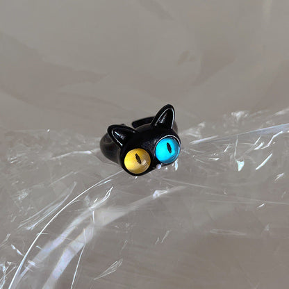 Little Devil's Eye Female Niche Design Retro Personality Rings