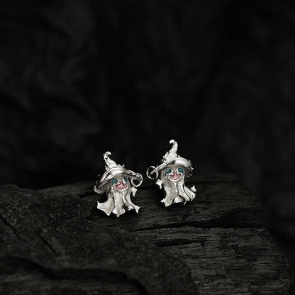 Wizard Hat Funny Ghost Series Niche Rings