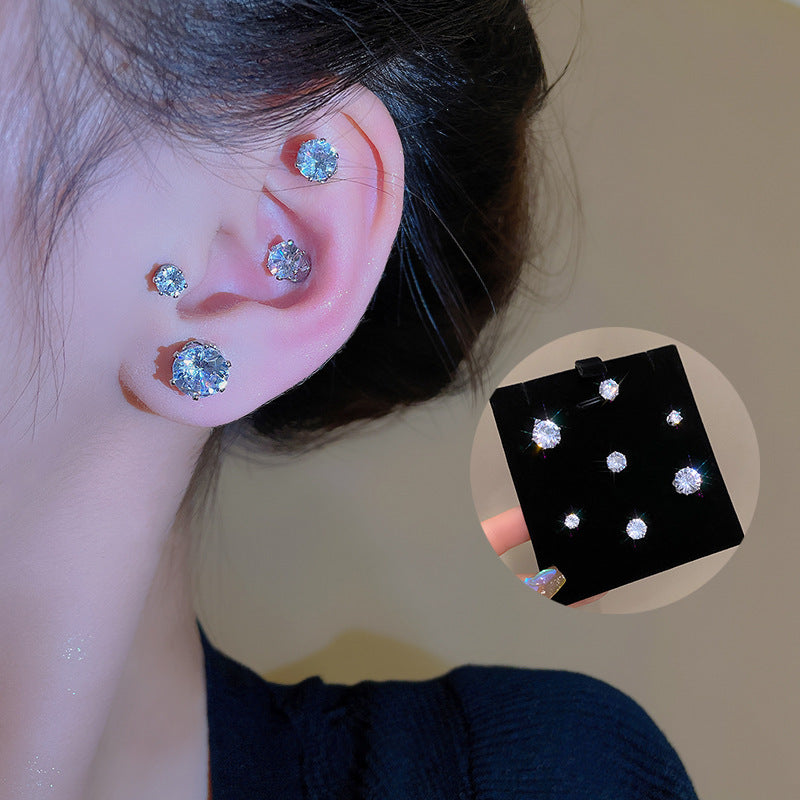 Women's Zircon Ear Bone Pin Design Sense Niche Earrings