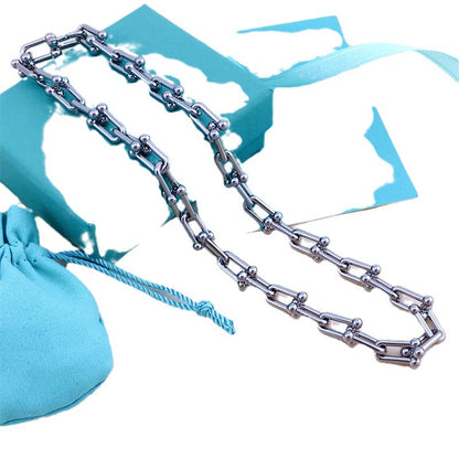 Men's Horseshoe Chain Fashion Personalized Clavicle Titanium Steel Necklaces