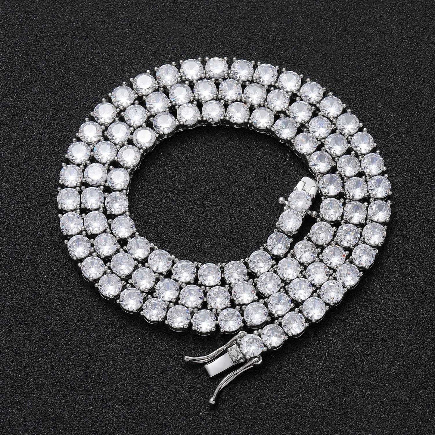Men's Hip Hop Tennis Chain Single Row Necklaces