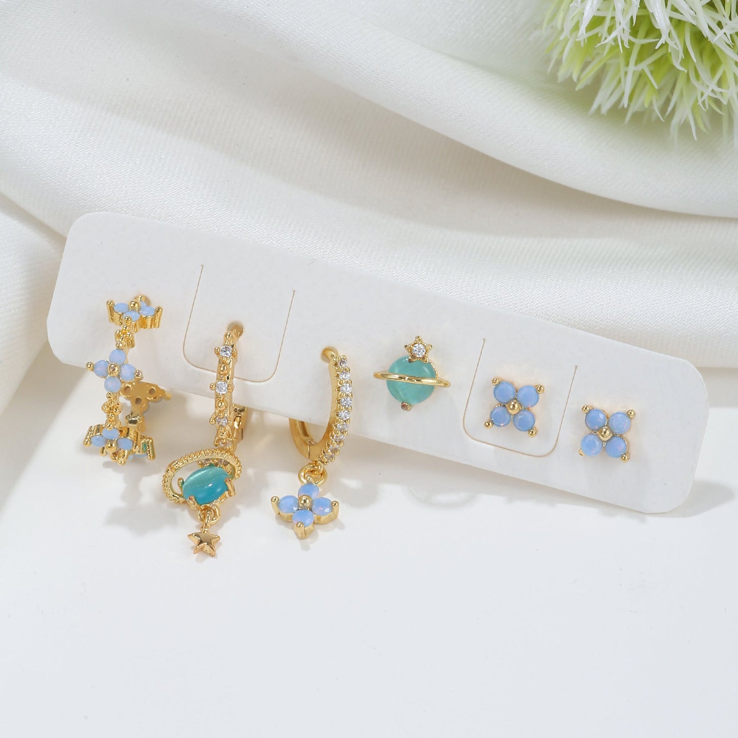 Korean Style Elegant Six Pieces Ornament Earrings