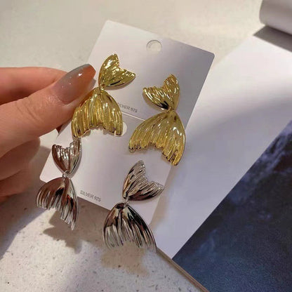 Women's Mermaid Tail Style Design Light Luxury Elegant Earrings