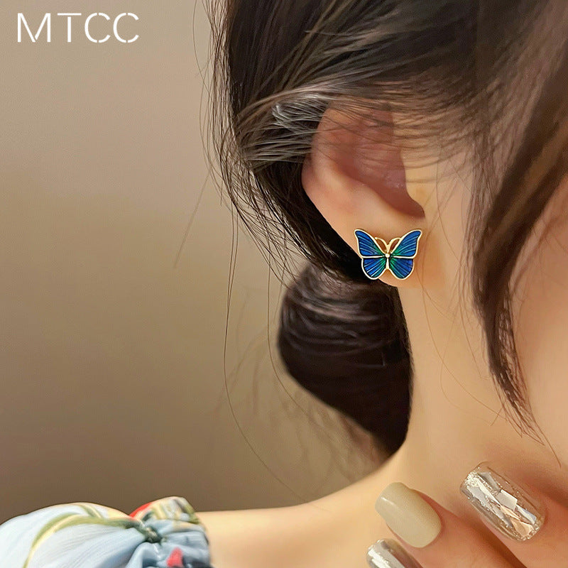 Women's French Oil Painting Style Gentle And Earrings