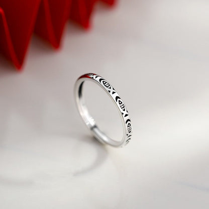 Sier-plated Index Finger Simple Female Niche Over Little Rings