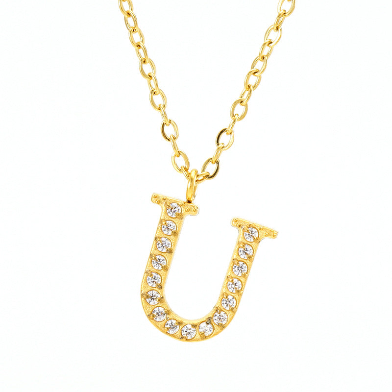 Women's English Letter Pendant High-grade Clavicle Chain Necklaces