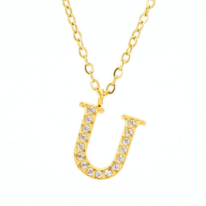 Women's English Letter Pendant High-grade Clavicle Chain Necklaces