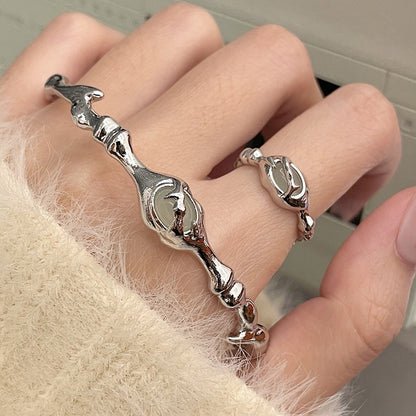 Jade Design Cold Switchable Index Finger Chinese Rings