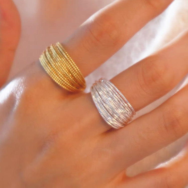 Women's Niche Design Vintage Metal For Simple Personalized Graceful Rings