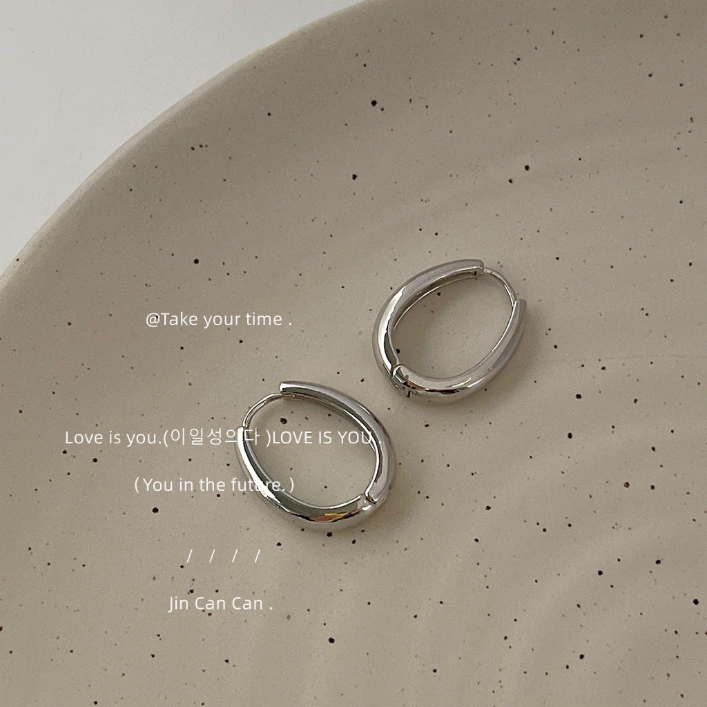 Glossy Ear Clip Simple French Fashionable Earrings