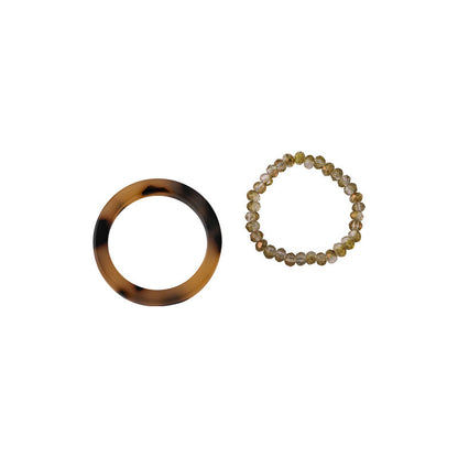 Women's Resin Leopard Print Fashionable Crystal String Rings