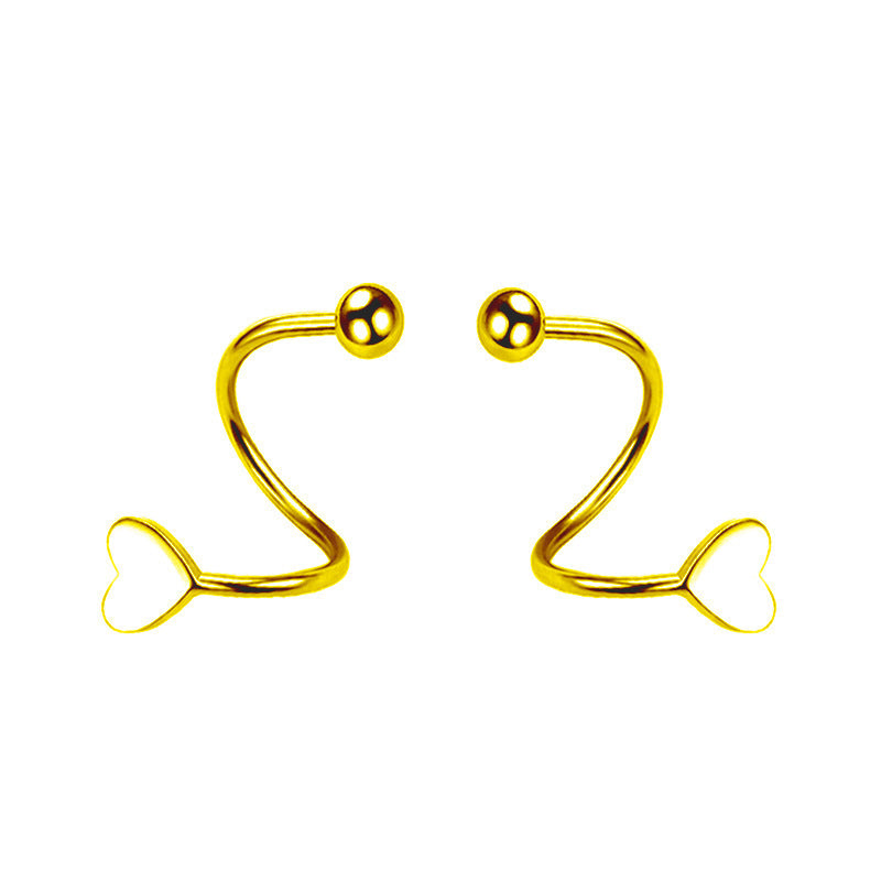 Women's Spring Ear Clip Pu Fashion Trendy Fan Earrings