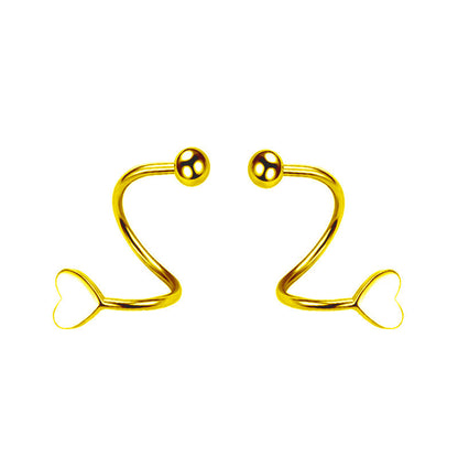 Women's Spring Ear Clip Pu Fashion Trendy Fan Earrings