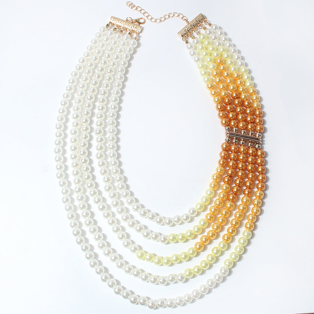 Women's Fashionable Elegant Pearl Sweater Chain Beaded Necklaces