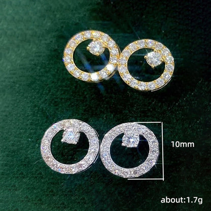 Shi Korean Geometric Circle Small Simple Earrings