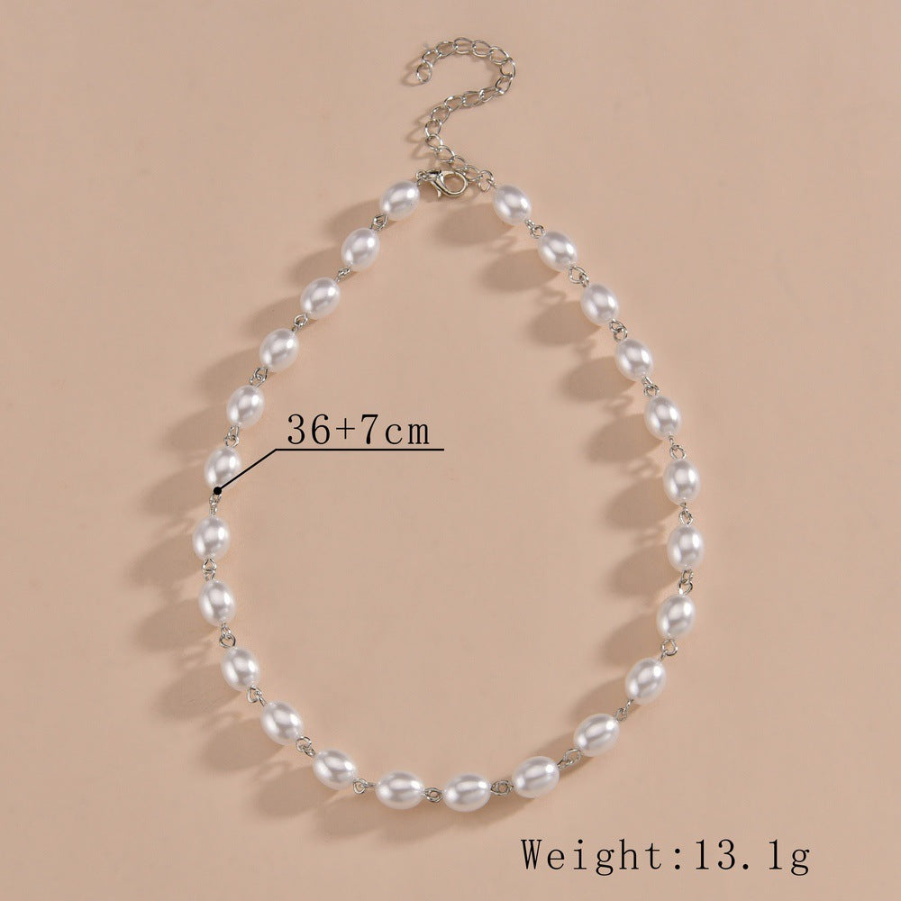 Pearls Female Personality Commuter Clavicle Chain Necklaces
