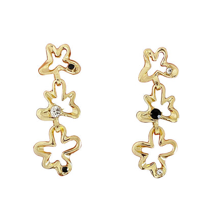 Women's Luxury Retro Zircon Gold Flower Fashionable Rings