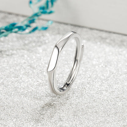 Simple And Irregular Rhombus Glossy Special Interest Light Luxury Rings