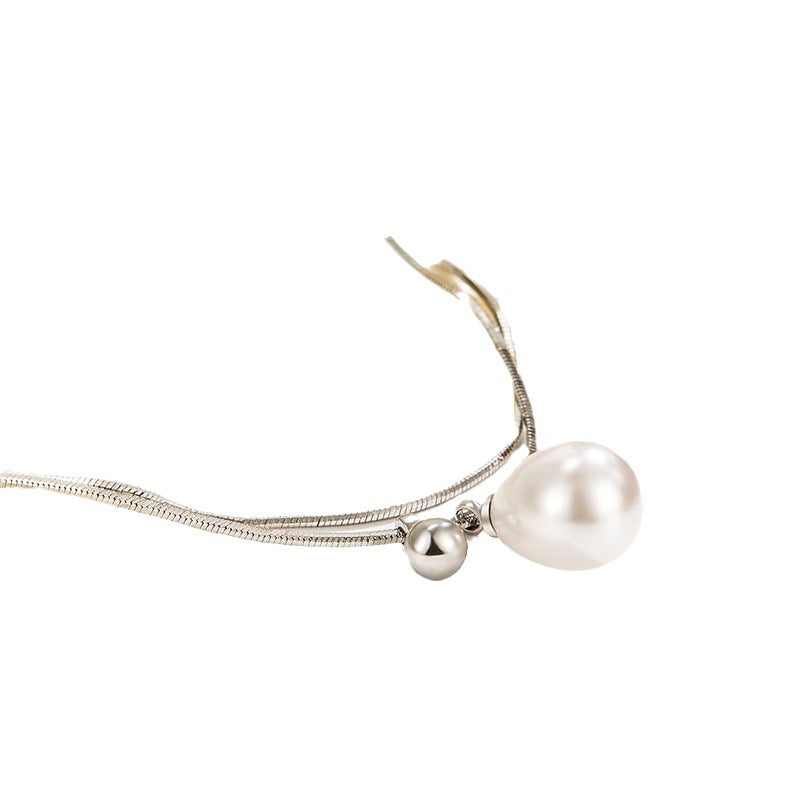 Luxury And Simplicity Design French Pearl Snake Bones Necklaces