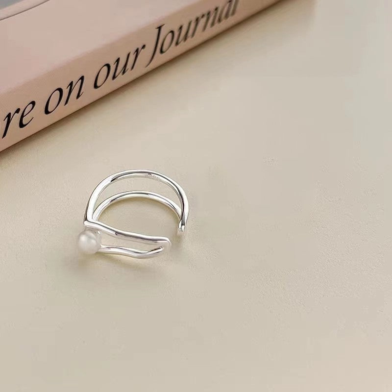 Women's Pearl For Niche Temperament Versatile Design Rings