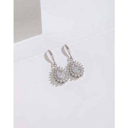 Women's Carbon Diamond Square For Niche Temperament Ice Earrings