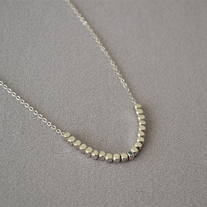 Stylish Good Texture Brass Gold-plated Carved Square Small Golden Necklaces