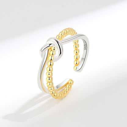 Fashion Simple Opening Knotted Female Cold Style Rings
