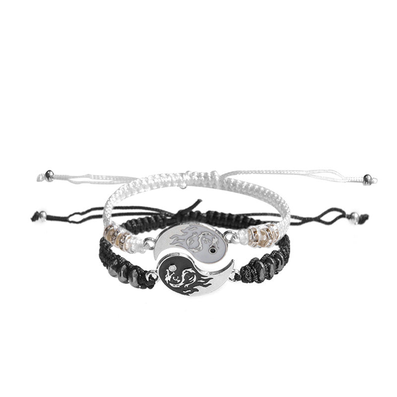 Dragon Totem Braided Haematite Hand-woven Couple Tai Bracelets