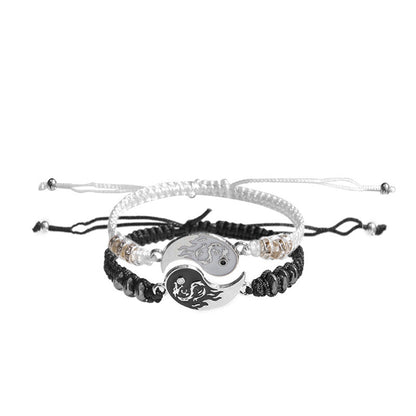 Dragon Totem Braided Haematite Hand-woven Couple Tai Bracelets