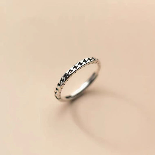 Tank Female Light Luxury Minority Cold Wind Opening Rings