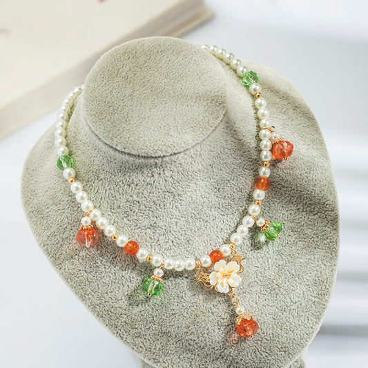 Women's Ancient Style Pearl Of Precious Stones Chinese Necklaces