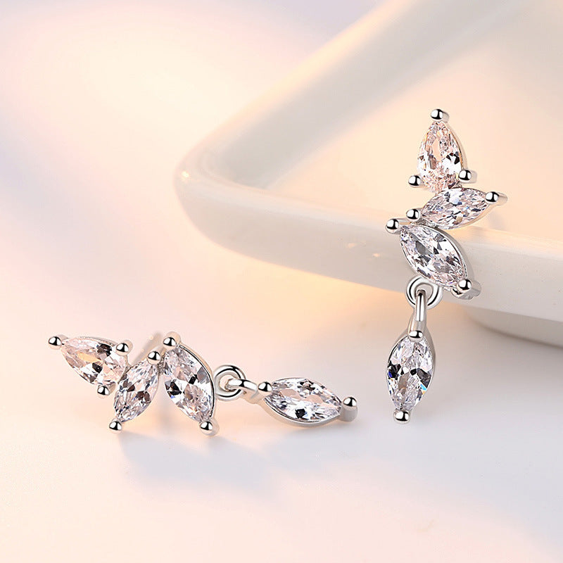 Women's Style Ear Ice Crystal Horse Eye Zircon Stylish Earrings